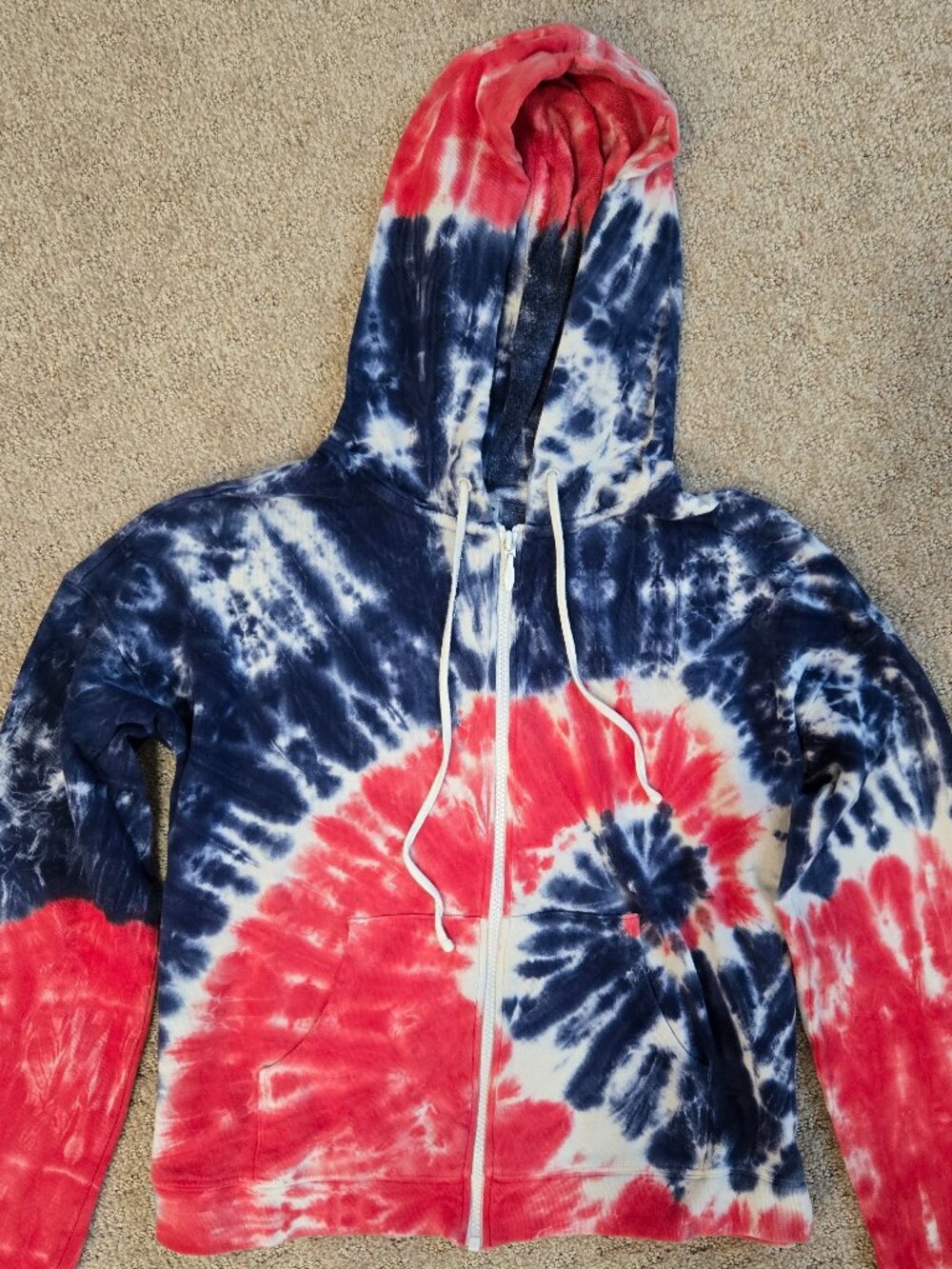 Old Navy Women's Tie Dye Hoodie Sweatshirt, Cropped Tall Small, EUC!
